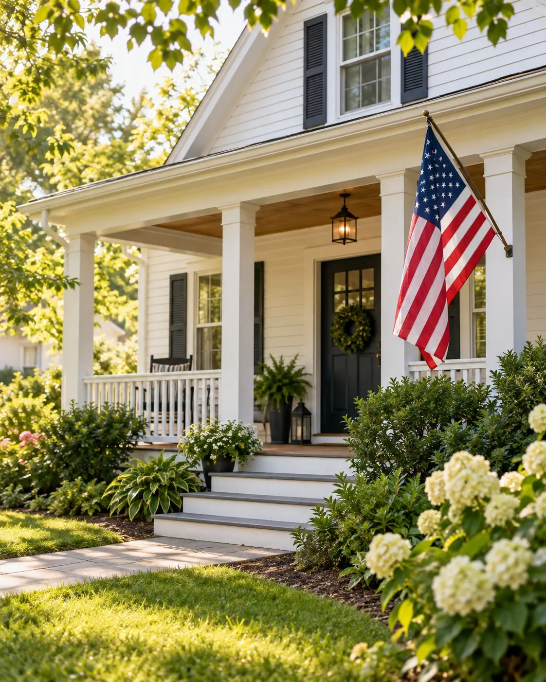 A welcoming home with a front porch.